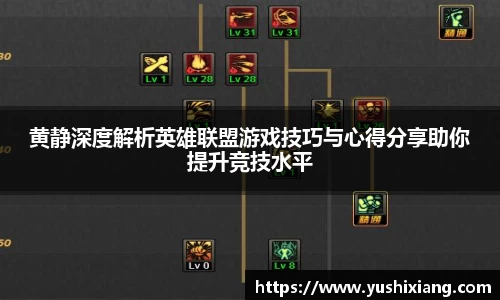 黄静深度解析英雄联盟游戏技巧与心得分享助你提升竞技水平