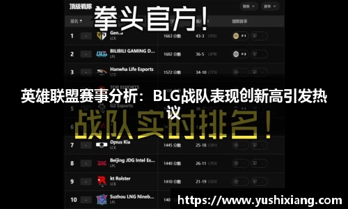 英雄联盟赛事分析：BLG战队表现创新高引发热议